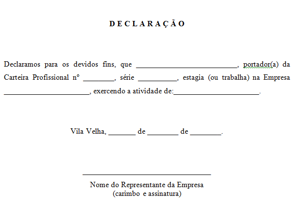 Declaração De Trabalho Para Escola Como Fazer Modelo Baixar E Mais