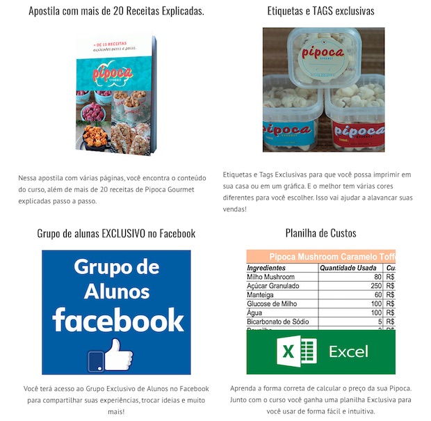 curso pipoca gourmet